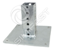 SURFACE MOUNT BASE FOR 1 3/4 POST,10 X 10 PLATE 1/4