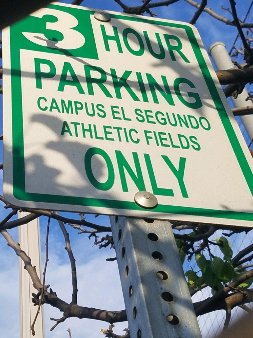 Parking sign