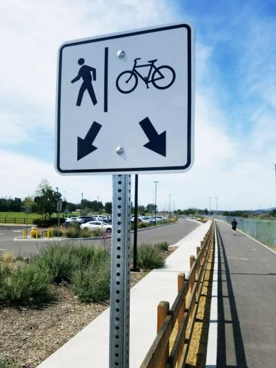 Pedestrian/Bike lane sign